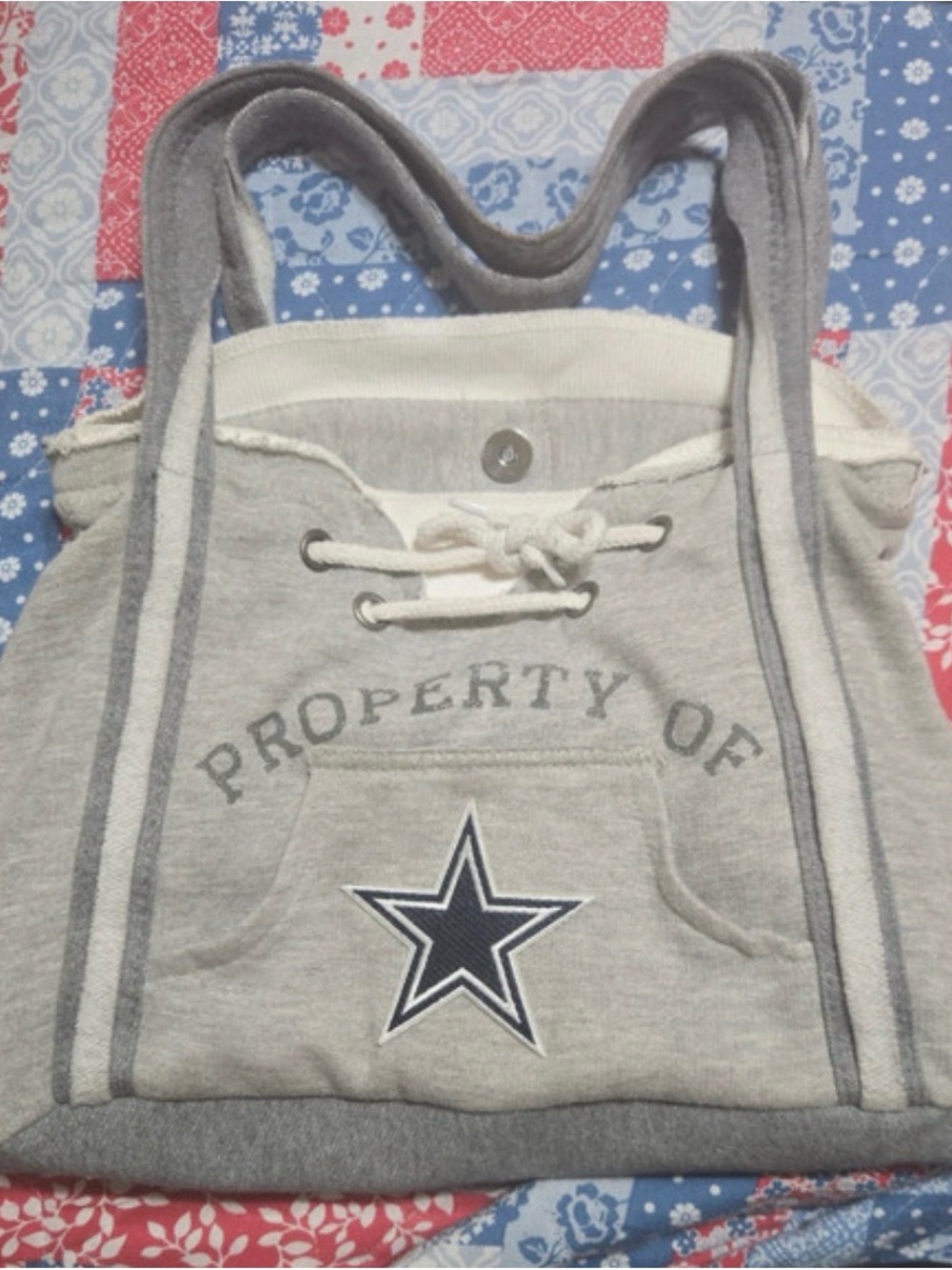 Dallas Cowboys Little Earth Productions Gray tote bag- Property of Cowboys - NF